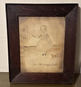 framed drawing watercolour thomas white - 19th Century jewellers sign on back - Picture 1 of 12