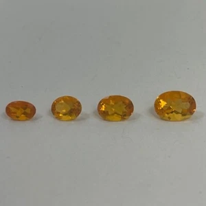 Mexican Opal Oval Orange Faceted Calibrated Loose Gemstones AAA Loupe Clean - Picture 1 of 5