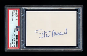 STAN MUSIAL SIGNED MINT CUT PSA/DNA AUTOGRAPHED ST LOUIS CARDINALS 1946 WSC MVP - Picture 1 of 1