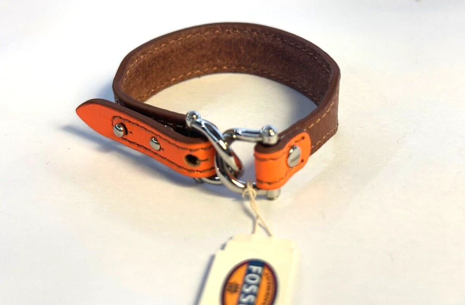 Armband Fossil Orange Braun 22 cm  Neu Art 19 - Bild 1 von 1