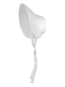 Damen weiß Bo Peep Pilger Mütze Hut puritanische Magd viktorianisches Kostüm - Bild 1 von 3