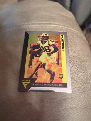 Terrace Marshall Jr 2021 Panini Chronicles Flux Chrome Rookie RC #FX-16 Panthers - Image 1 of 2