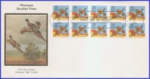 USA5 #2283a U/A COLORANO SILK FDC BL10 Pheasant - Bild 1 von 1