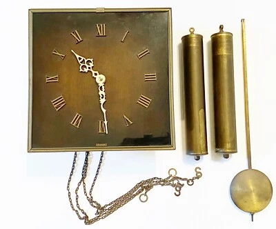 EMIL SCHMECKENBECHER CON Alemania De Colección Timbre Reloj de Pared Latón Peso Péndulo Piezas? Foto 1 de 4