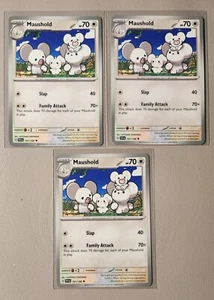 3x Maushold 161/198 & 3x Tandemaus 159/198 Pokemon card Scarlet & Violet NM - Picture 1 of 2