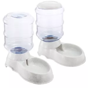 Self Dispensing Pet Dog Cat Food Feeder Waterer Dispenser Gravity Auto Dish Bowl - Picture 1 of 24