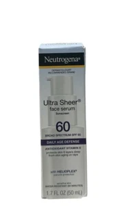 Neutrogena Sheer SPF 60 Moisturizing Face Serum Vitamin E 1.7oz EX: 01/2027 - Picture 1 of 2