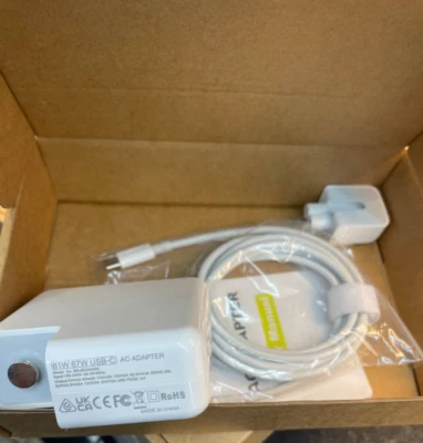61W USB-C Type-C Power Adapter Charger For MacBook PRO 13" A1718 + Cable - Image 1 of 3