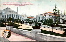 Postcard WA Seattle Exposition U.S. Government & Hawaiien Building 1909 S66