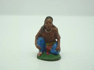 DURSO - ELASTOLIN - LINEOL - INDIANER SITZEND - 70MM - ALT - - Bild 1 von 2