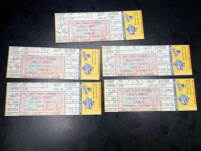 1998 MLB WORLD SERIES GAME #5 TICKET YANKEES PADRES Lot Of 5 - Image 1 of 4