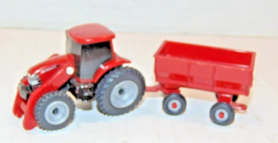 Trator e reboque Ertl John Deere vermelho como está. - Imagem 1 de 4