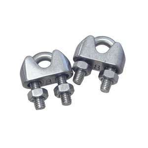 AGARRES DE ABRAZADERA DE CUERDA DE ALAMBRE DE 8 mm pernos en U de alta resistencia galvanizado DIN 741 - 2 piezas - Imagen 1 de 5