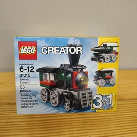 Lego Creator 3 In 1 Emerald Express Train 31015 Railroad RETIRED 56 Pieces