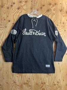 Maglia Stall & Dean uomo taglia 2XL Puckmaster Hockey blu navy maglione maglia retrò - Foto 1 di 12