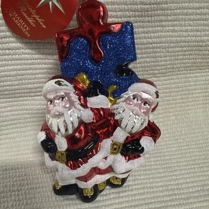 Christopher Radko MILAGROS ESPERAN AUTISMO CARIDAD ROMPECABEZAS SANTA ORNAMENTO  - Imagen 1 de 5