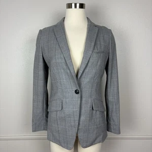 Rag & Bone Margot Schurwolle Blazer grau Fensterscheibe kariert Gr. 0 ruhig Luxus - Bild 1 von 21