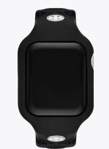Correa para reloj Apple Tory Burch 41 mm correa de silicona negra monograma T TBS0116 - Imagen 1 de 8