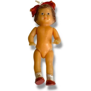 Vintage ARI German Rubber Doll 1020 August Riedeler 3" Girl Miniature - Picture 1 of 8