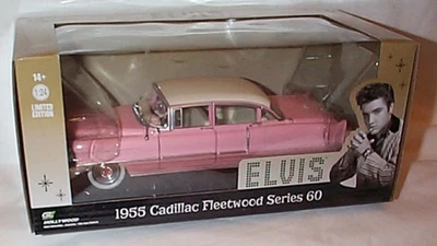 GREENLIGHT 84092 1/24 1955 CADILLAC FLEETWOOD PINK ELVIS PRESLEY new in Box - Image 1 of 2