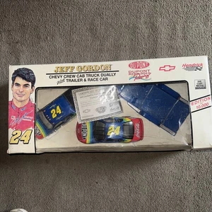 Jeff Gordon Chevy Crew Cab Truck Dually Trailer Race Car #24 Brookfield 1996 - Picture 1 of 1