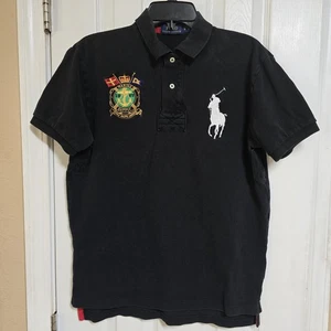 Polo Ralph Lauren Hemd Herren Small Schwarz Marine Supply Crest Rugby Big Pony - Bild 1 von 7
