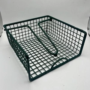 Vintage Green Wire Napkin Holder with Swing Arm Retro Diner Picnic Table Caddy - Picture 1 of 16