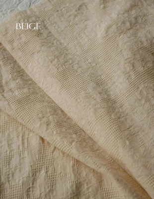 Tela de algodón jacquard de encaje a cuadros vintage de 55"" de ancho por yarda para vestido camisero Foto 1 de 4