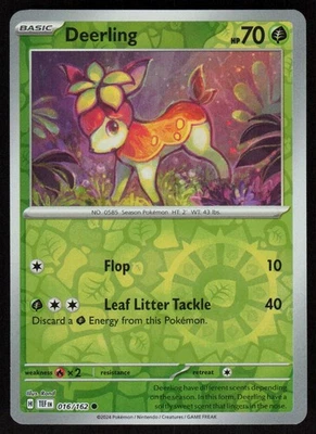 Deerling - Reverse Holo 016/162 Common SV05: Temporal Forces  LP-NM - Image 1 of 2