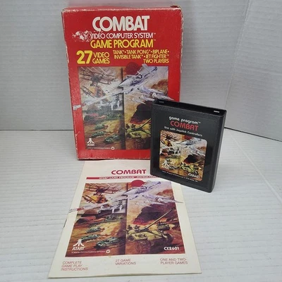VTG Atari Combat CX2601 Boxed Game 1977 Complete w/ Manual & Cartridge Untested - Image 1 of 4
