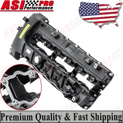 Valve Cover w/Gasket & Bolts Fit 07-2010 BMW 335i 135i 535i X6 740i 11127565284 - Imagem 1 de 4