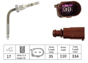 Intermotor Abgastemperatursensor für Audi 2012-2018 27452 LXT439 LGS7315 - Bild 1 von 7