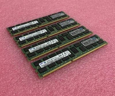 Samsung 8GB 2Rx4PC3L-10600R-09-12-E2-D3 M393B1K70QB0-YH9Q8 RAM (Lot of 4) - Image 1 of 4