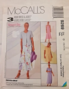 Vestido y chaqueta vintage fuera de stock McCall's Pattern 9269 Misses' proyecto de costura (H) - Imagen 1 de 2