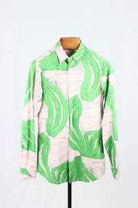 MIU MIU Pink Green Abstract Print Slim Fit Button Down Shirt, Size 40 - Picture 1 of 12