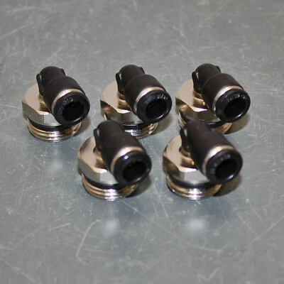 (5) Aignep 90° Swivel Elbow Adapter 50110N-8-1/2, 1/2" MNPT x 8mm or 5/16" Tube - Image 1 of 4