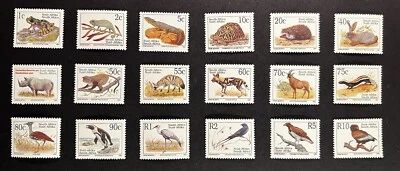 SOUTH AFRICA - SCOTT#'s 851-867, MNH, 1993 DEFINITIVE SERIES, ENDANGERED FAUNA - Image 1 of 3