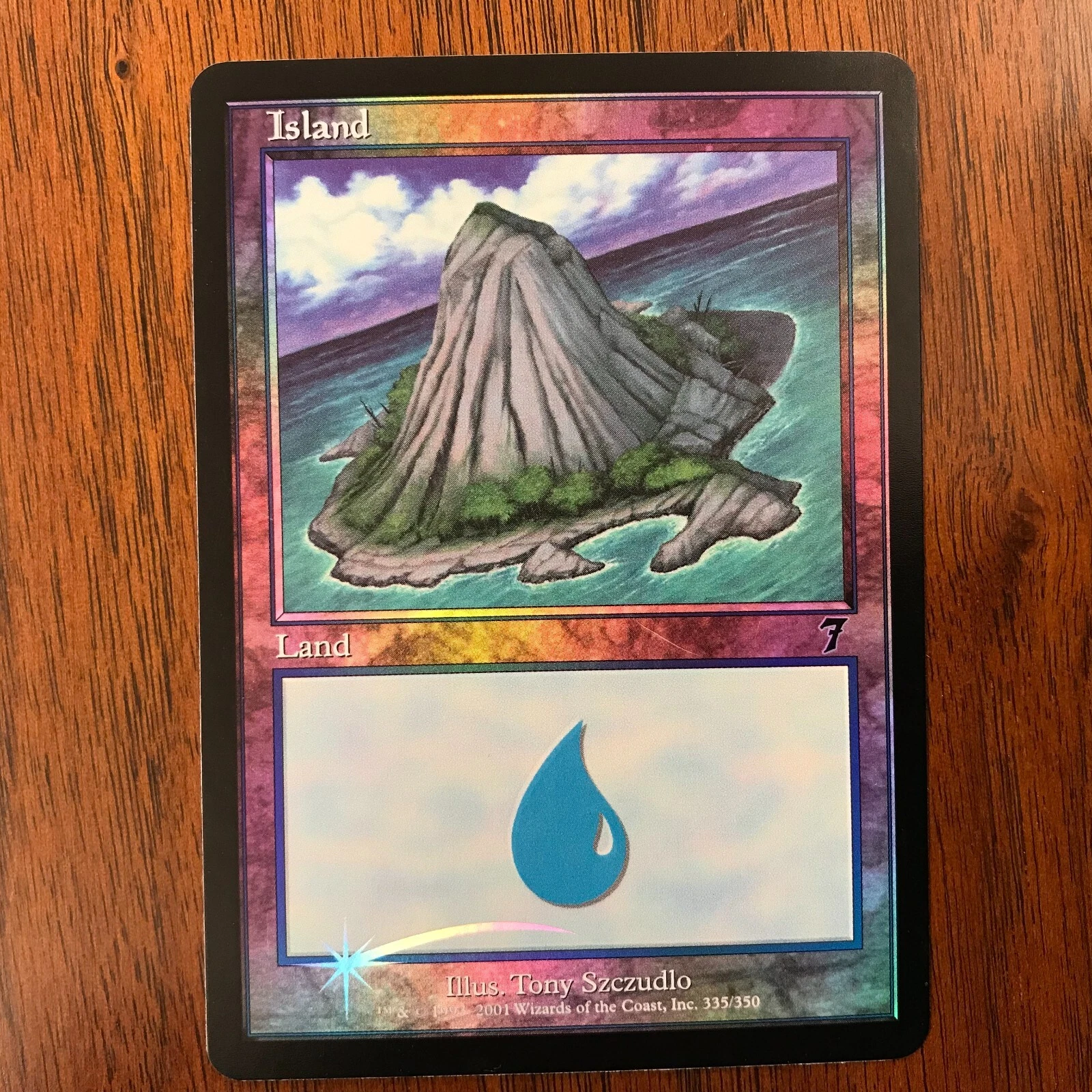 MTG 2001 Seventh Edition FOIL Island #335 Magic the Gathering   Unplayed NM