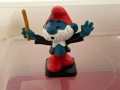 Schlümpfe Figur 20092 Dirigent Papa conductor Bully 6 W.Germany gelber Punkt  - Bild 1 von 4