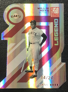 WILLIE MAYS DIE-CUT STATUS HOLO SSP #ed /24 DONRUSS ELITE LEGEND 2005 GIANTS
