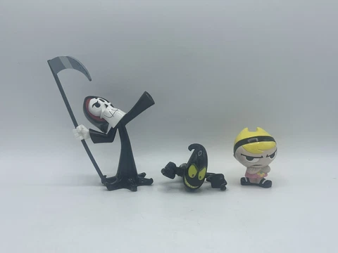 The Grim Adventures of Billy & Mandy Cartoon Network Lot of 3 PVC Figures *READ Cover