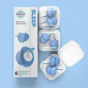 Tapones para dormir tamaño estándar EARPEACE tapones para los oídos ruidos nocturnos para dormir - Imagen 1 de 13