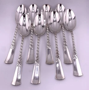 Vintage 1885 Gorham "Colonial" 8.25" Sterling Silver Tablespoons (8) 457.5G - Picture 1 of 7
