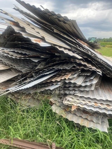 3 Sheets 26" x 40" Rustic Barn Building Tin, Corrugated Metal Reclaimed Salvage Cover