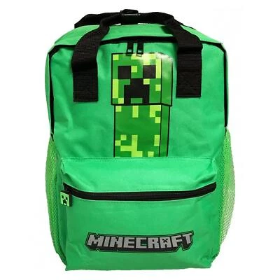 Sac à Dos Minecraft Creeper Dos Officiel Avec Bretelles Enfant École 4320 Verd - Photo 1/3