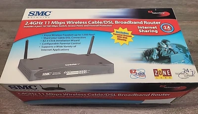 Router Barricade Cable/DSL con 4 puertos 10/100Mbps y 802.11b SMC7004VWBR Foto 1 de 4