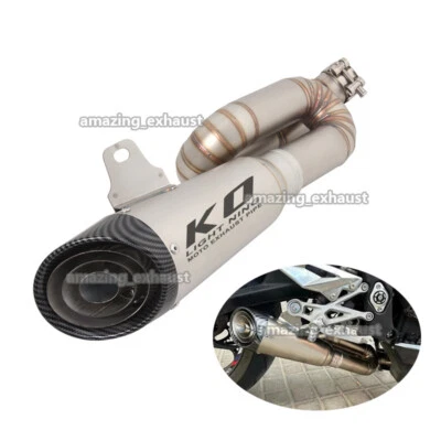 For Triumph Street Triple 765 S/R/RS 2017-2023 Exhaust System Mid Pipe + Muffler - Image 1 of 4