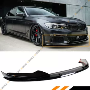 Glossy Blk Front Splitter Kit For 17-2020 BMW G30 530i 540i M550i M Sport Bumper - Picture 1 of 6