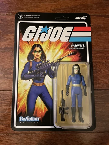 Super7 ReAction: GI Joe Cobra Baroness 3.75" Action Figure - Brand New Cover