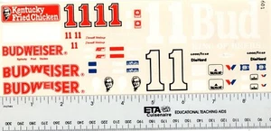 Fred Cady NASCAR 601 11 Bud Budweiser Darrell Waltrip Waterslide Decals 1/24 - Bild 1 von 1